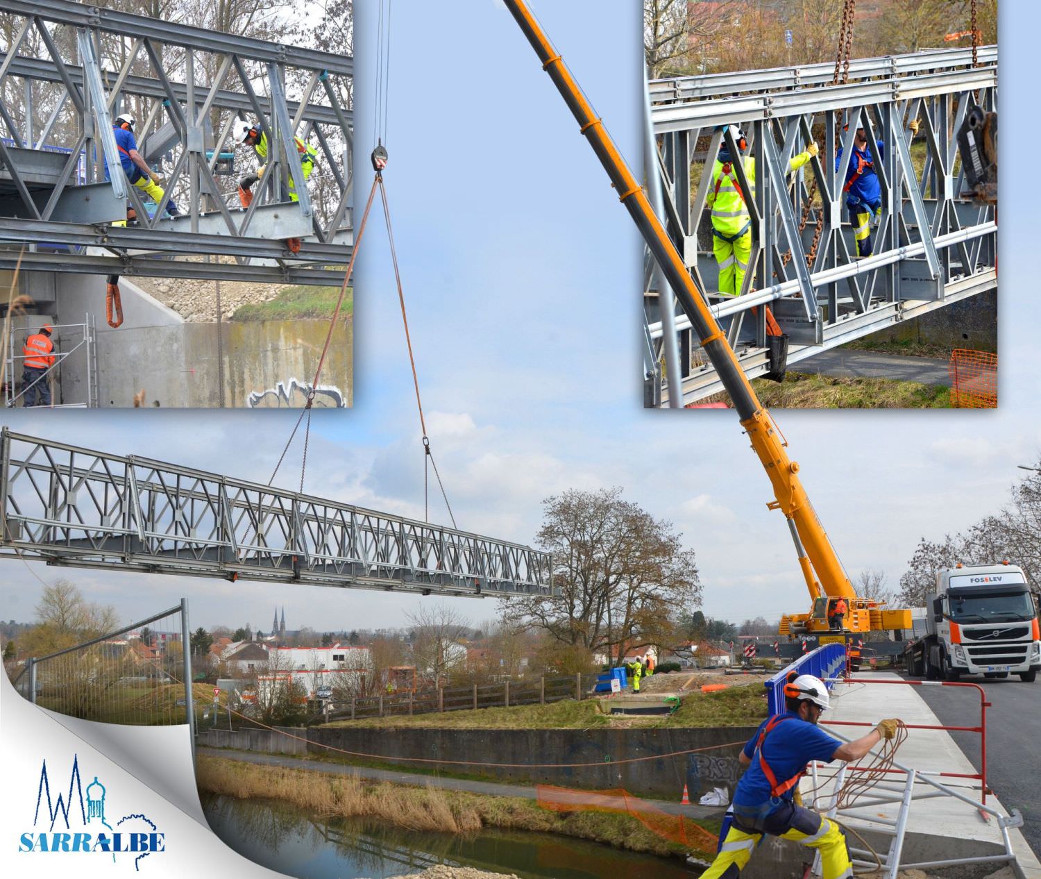 Phase finale des travaux de reconstruction du pont de Rech