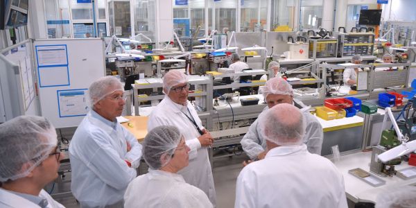 Laurent Touvet, préfet de la Moselle, et Dominique Laurent, sous-préfète de Sarreguemines en visite de travail dans notre ville de Sarralbe