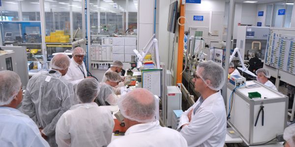Laurent Touvet, préfet de la Moselle, et Dominique Laurent, sous-préfète de Sarreguemines en visite de travail dans notre ville de Sarralbe