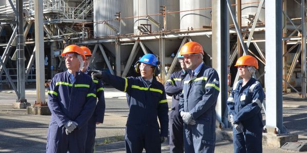 Laurent Touvet, préfet de la Moselle, et Dominique Laurent, sous-préfète de Sarreguemines en visite de travail dans notre ville de Sarralbe