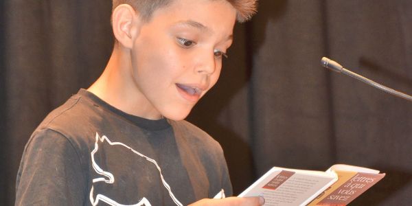 Concours d’éloquence de la classe de CM2 de Mme Mast en partenariat avec la bibliothèque de Sarralbe.
