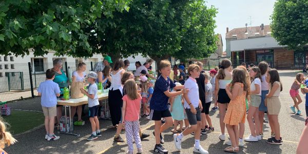 LE MIEL DES ABEILLES DES RUCHES DÉCORÉES PAR LES ENFANTS DE NOS ÉCOLES EST ARRIVÉ !!!