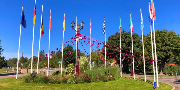 La ville de Sarralbe s'est colorée de tons rose/fuchsia !!!