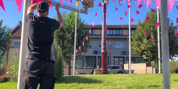 La ville de Sarralbe s'est colorée de tons rose/fuchsia !!!