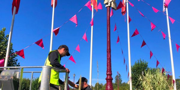 La ville de Sarralbe s'est colorée de tons rose/fuchsia !!!
