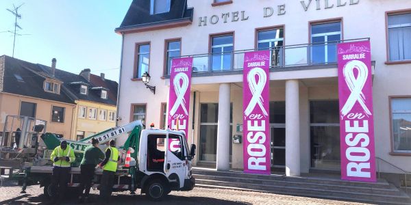 La ville de Sarralbe s'est colorée de tons rose/fuchsia !!!