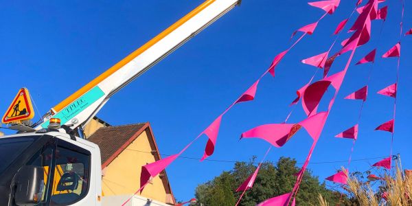 La ville de Sarralbe s'est colorée de tons rose/fuchsia !!!