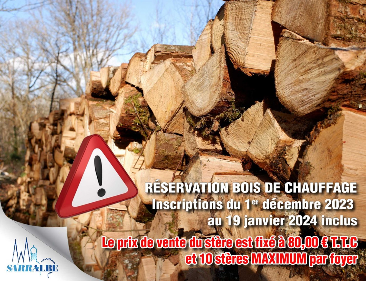 RESERVATION DE BOIS DE CHAUFFAGE