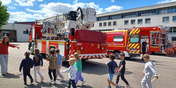 Exercice d'incendie au groupe scolaire Schuman