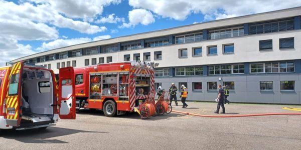 Exercice d'incendie au groupe scolaire Schuman