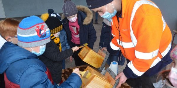 Les enfants viennent en aide aux mésanges