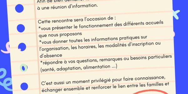 Périscolaire rentrée 2025/2026
