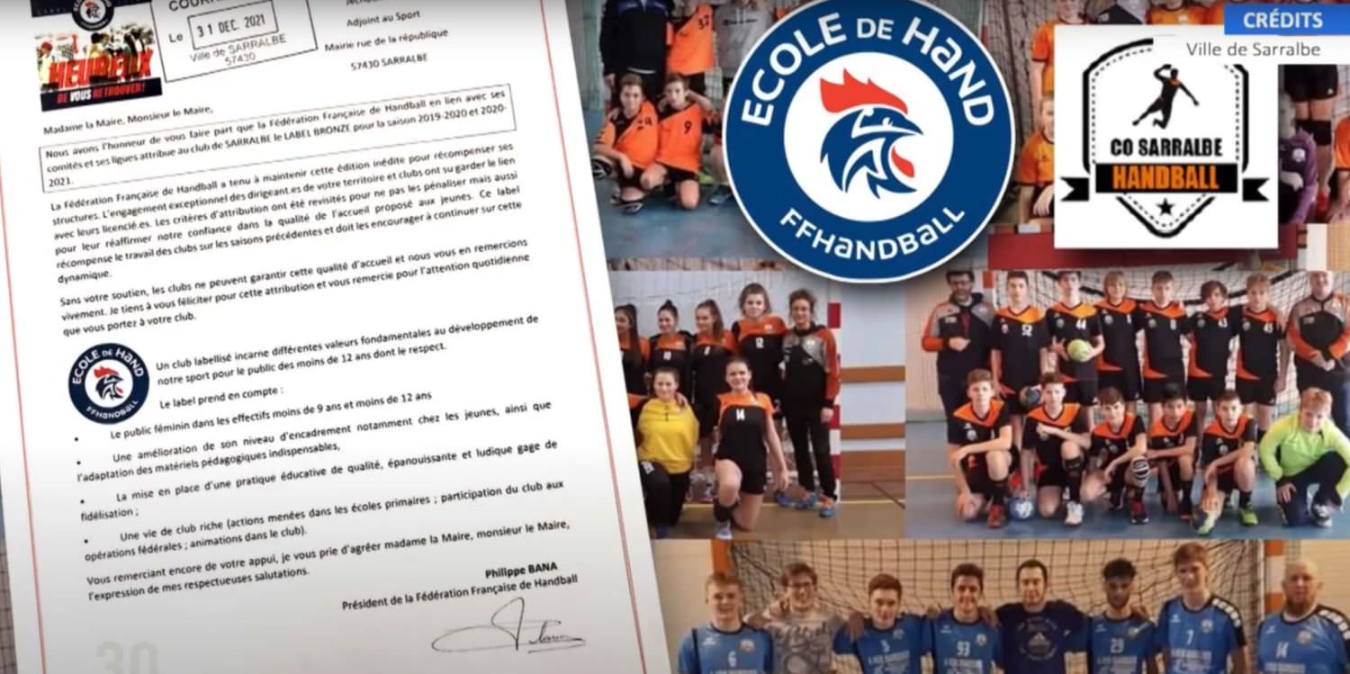 Label BRONZE pour le handball de Sarralbe