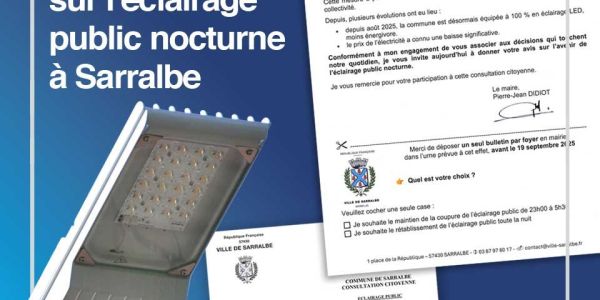 Décidons ensemble de l’avenir de l’éclairage public de Sarralbe