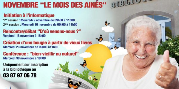 Agenda des animations de novembre à la bibliothèque Agenda des animations de novembre à la bibliothèque
