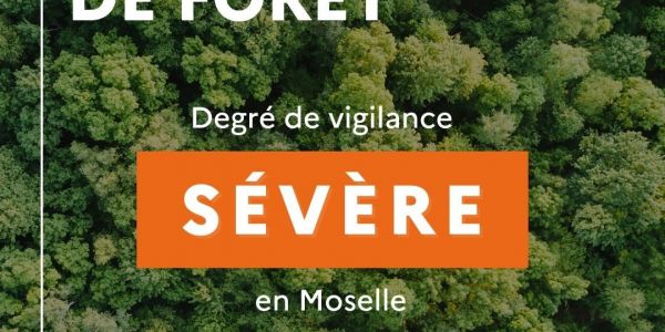 Le préfet de la Moselle, passe la Moselle en vigilance FEUX DE FORÊT au degré SÉVÈRE Le préfet de la Moselle, passe la Moselle en vigilance FEUX DE FORÊT au degré SÉVÈRE