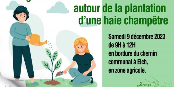 Plantation d’une haie champêtre Plantation d’une haie champêtre