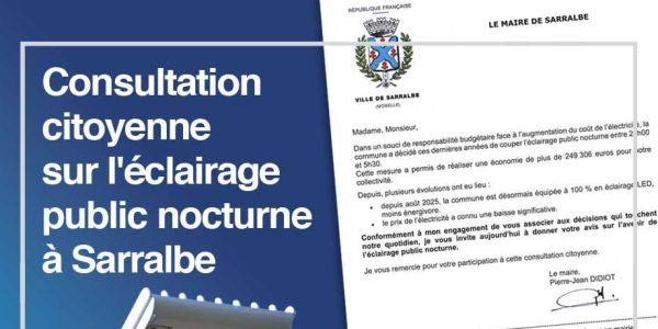 Décidons ensemble de l’avenir de l’éclairage public de Sarralbe Décidons ensemble de l’avenir de l’éclairage public de Sarralbe