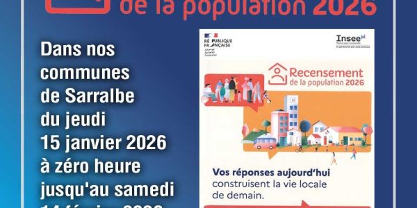 Recensement de la population 2026