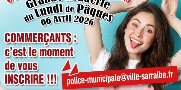 INSCRIPTIONS À LA BRADERIE DU LUNDI DE PÂQUES