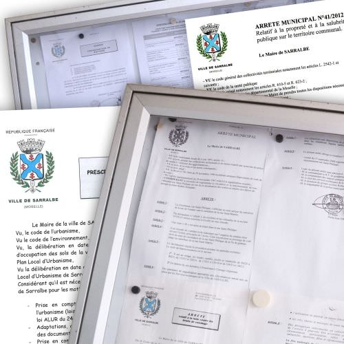 Arrêtés municipaux Arrêtés municipaux