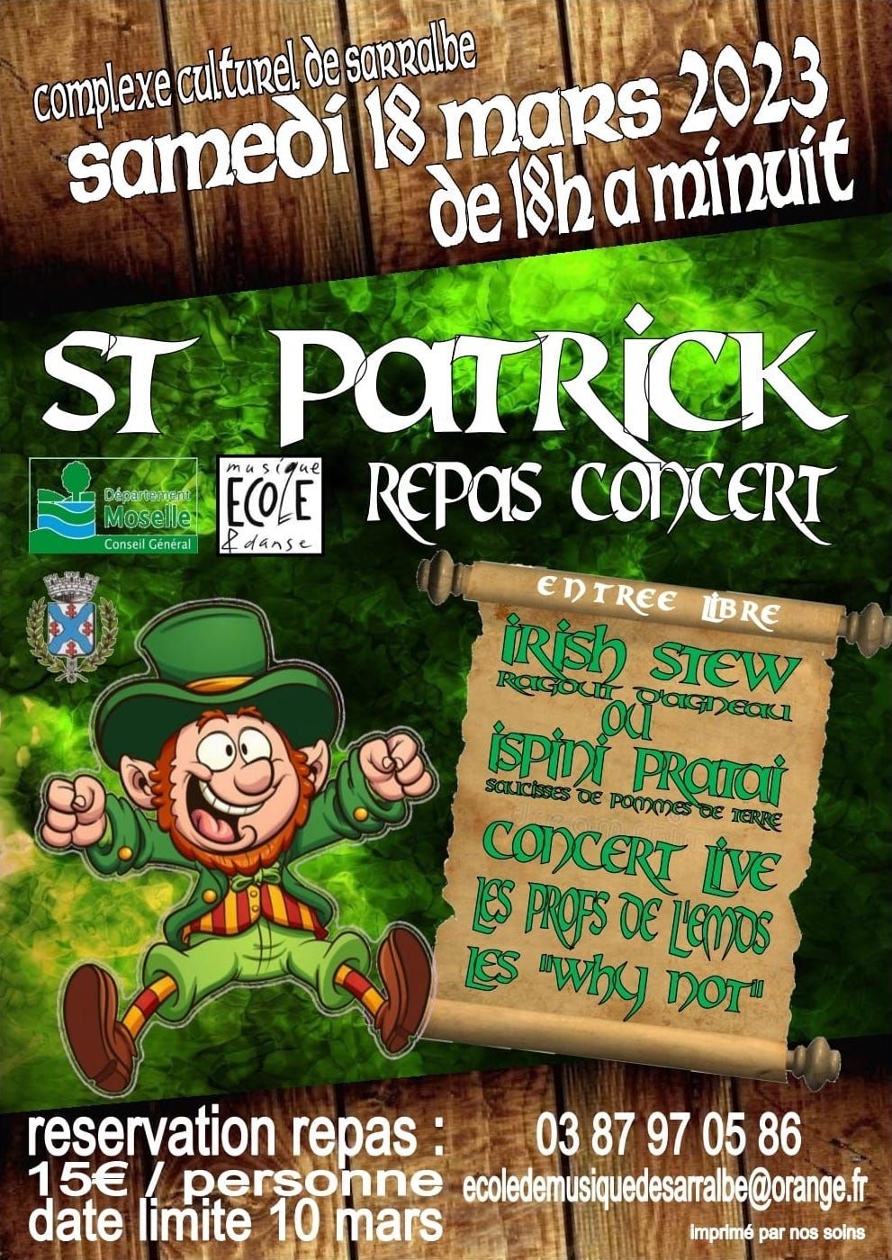 Repas Concert - St Patrick