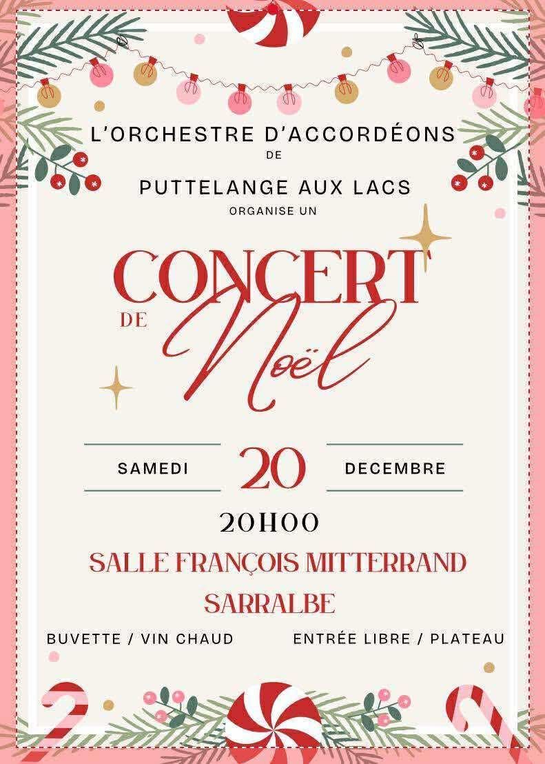 CONCERT DE NOËL DE L'ORCHESTRE D'ACCORDÉONS DE PUTTELANGE-AUX-LACS