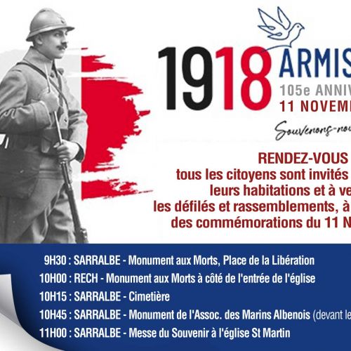 Célébration de l'anniversaire de l'Armistice de 1918
