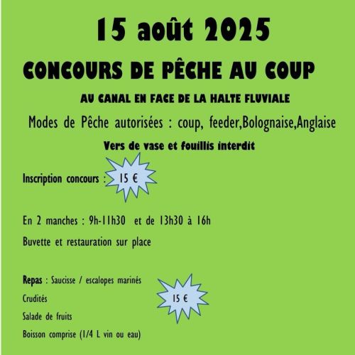 Concours de pêche au coup avec l'AAPPMA