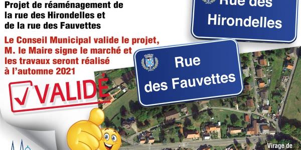 Aménagement de la rue des Hirondelles et de la rue des Fauvettes